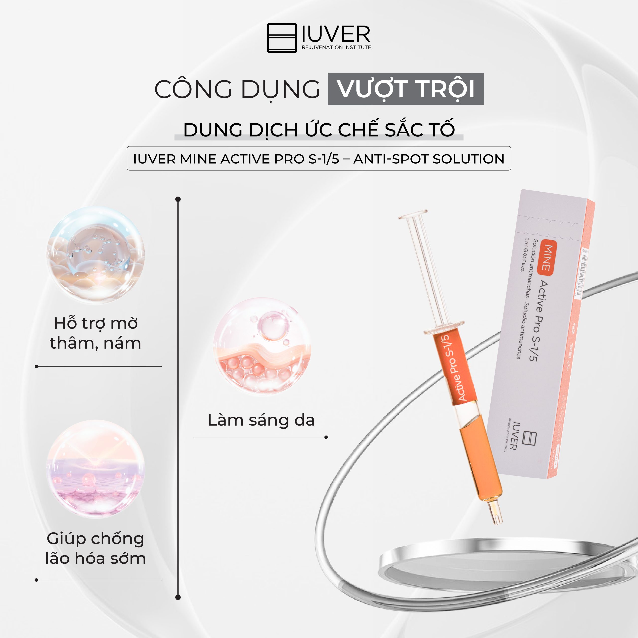 Công dụng vuột trội - DUNG DỊCH ỨC CHẾ SẮC TỐ
