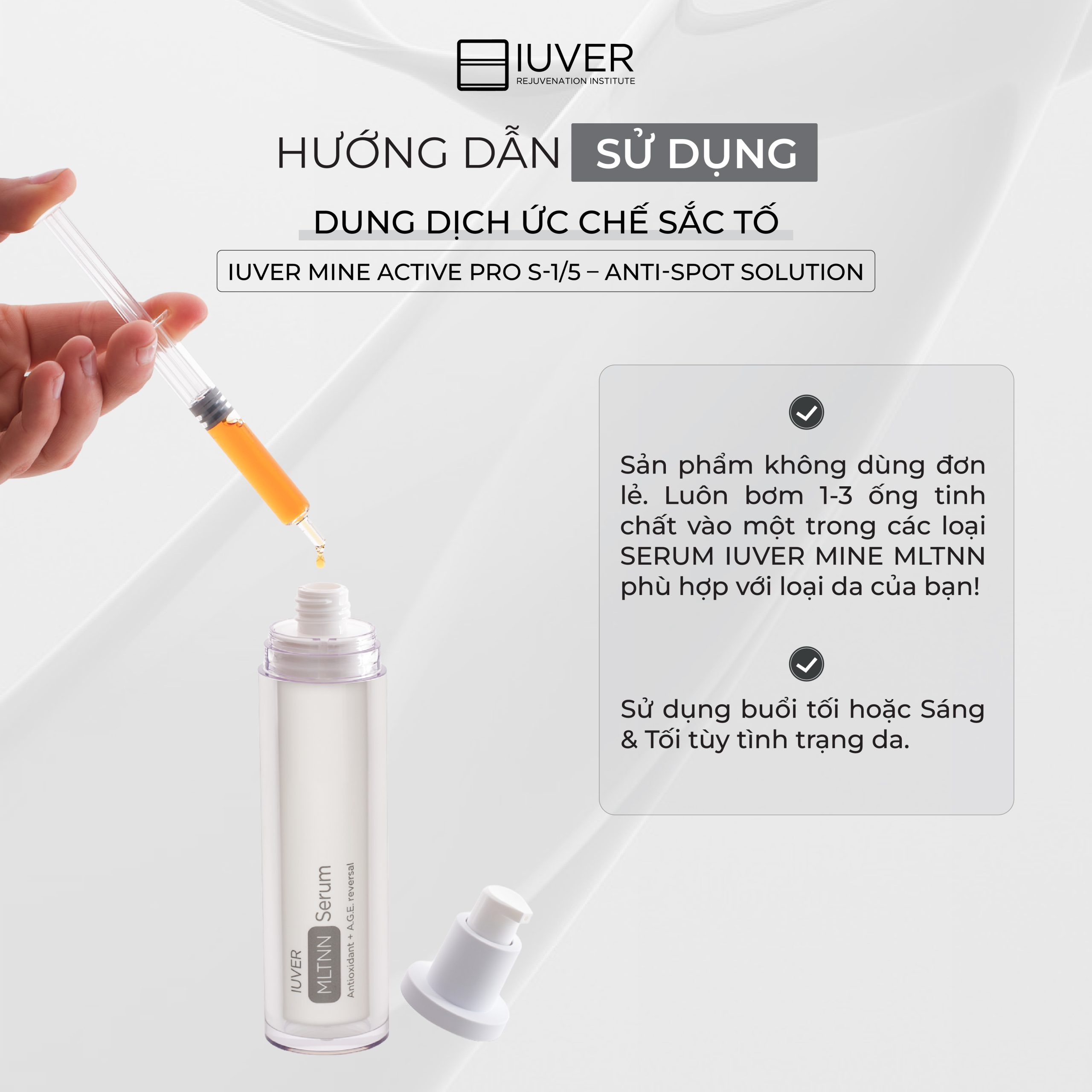 Hướng dẫn sử dụng - DUNG DỊCH ỨC CHẾ SẮC TỐ