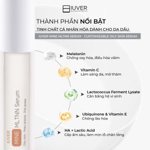Thành phần nổi bật -SỮA DƯỠNG CÁ NHÂN HÓA MELATONIN (DA DẦU)