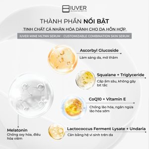 Thành phần nổi bật - SỮA DƯỠNG CÁ NHÂN HÓA MELATONIN (DA HỖN HỢP)